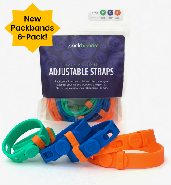 The Packbands 6-pack provides more options for garage storage, home and office organization, and for securing outdoor gear. 